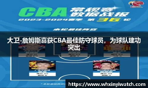 大卫-詹姆斯喜获CBA最佳防守球员，为球队建功突出